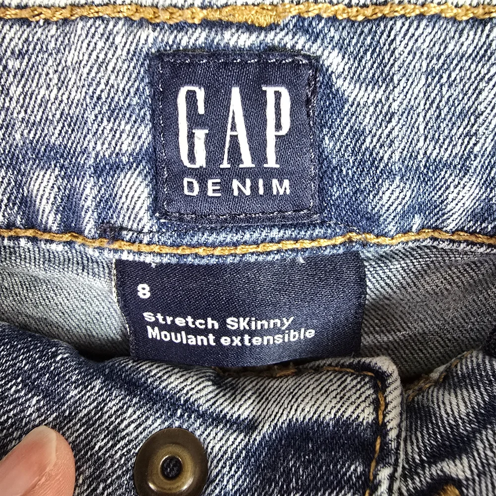 GAP Kids Size 8 Stretch Skinny‎ Jeans Light Wash Denim